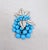 1940s Vintage Wwi Era Verified Miriam Haskell Book Piece Faux-Turquoise Beaded Dress Clip For Sale - Image 5 of 11