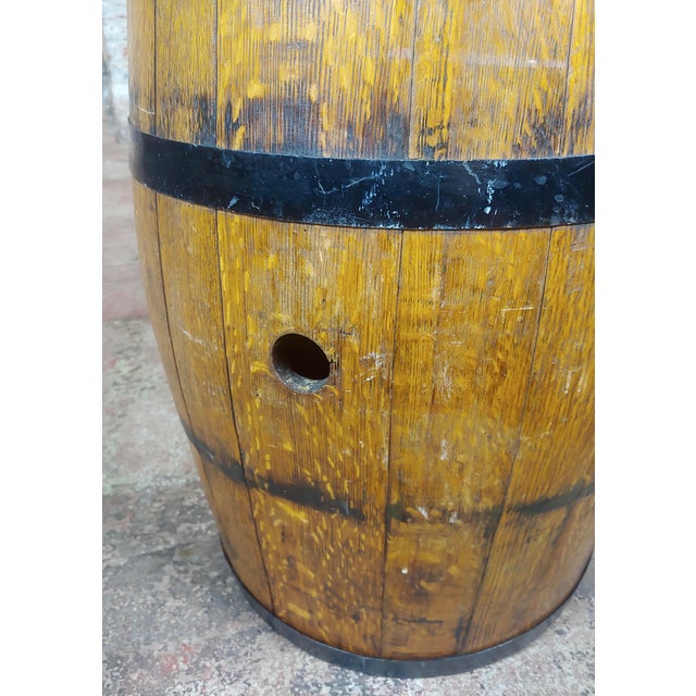 19th Century Antique Oak Wine Barrel Chairish