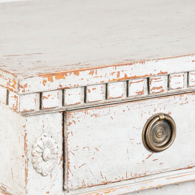 Wood 19th Century Swedish Gustavian Gray Painted Buffet Sideboard For Sale - Image 7 of 16