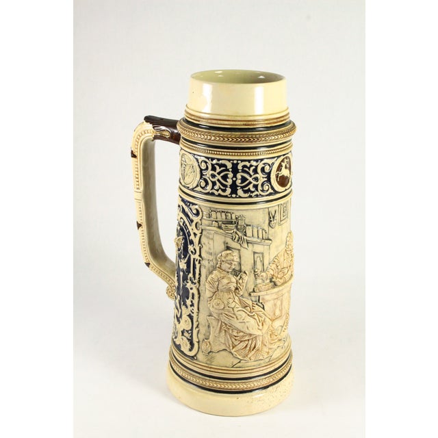 Biedermeier 1887-1920 Scenic Beer Stein 3 Liters Marked Tp Johann Peter Thewald, Germany For Sale - Image 3 of 18