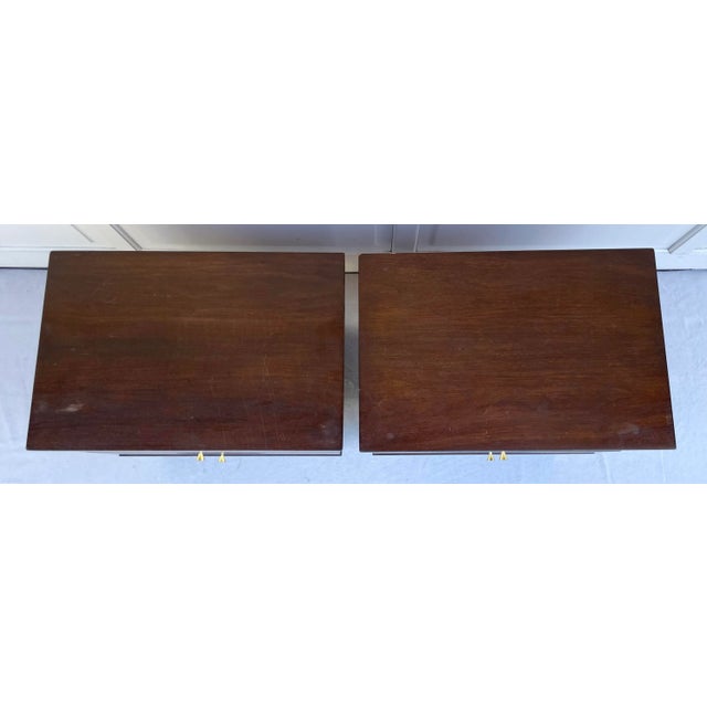 Wood American of Martinsville Pair of Mid-Century Modern Nightstands For Sale - Image 7 of 13