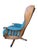 1960s Heywood-Wakefield Danish Modern Walnut Wingback Lounge Chair & Swivel Ottoman For Sale - Image 12 of 16