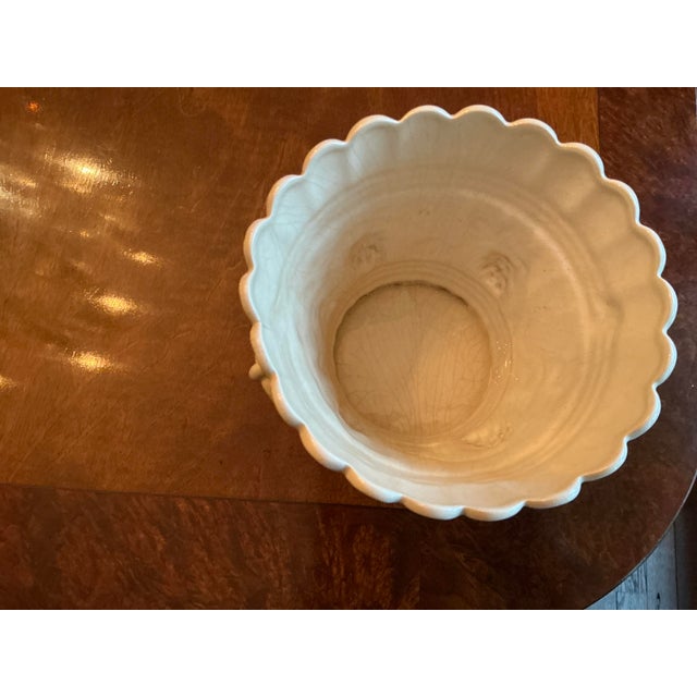 Vintage Creamware Cachepot Pot/Planter For Sale - Image 9 of 9