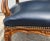 Chateau d'Ax French Bergere Fauteuil Blue Leather Arm Chair For Sale - Image 12 of 18