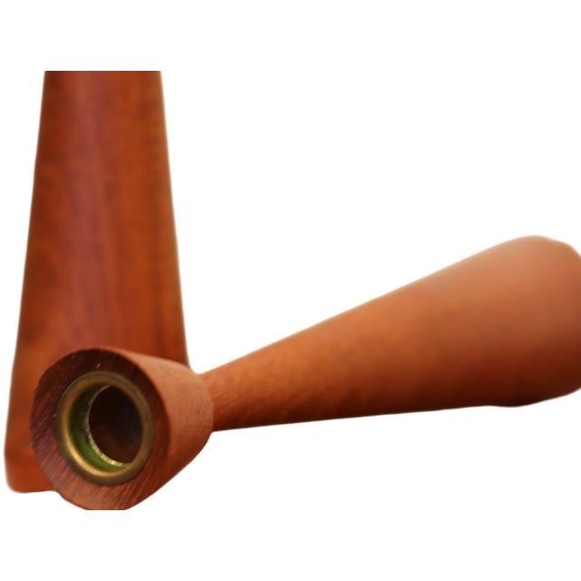 Teak Candleholders by Laurids Lønborg for Lønborg, 1960s, Set of 2 For Sale - Image 4 of 6