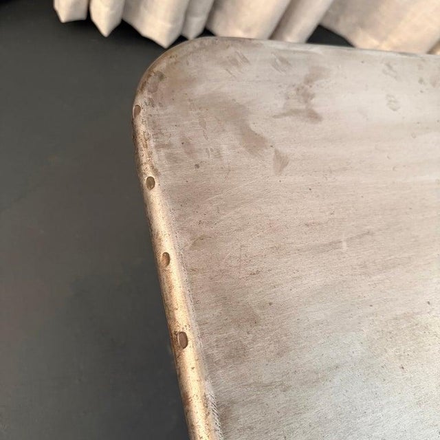 Early 20th Century Industrial Brushed Steel Infirmary Bed Chaise Longue For Sale - Image 10 of 10