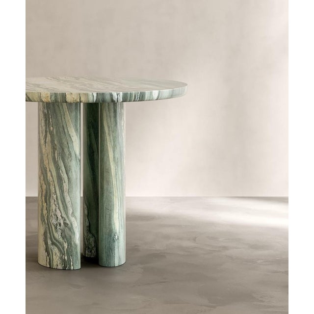 Contemporary Roman Dining Table I in Cippolino Marble by Paloma Editions For Sale - Image 3 of 6