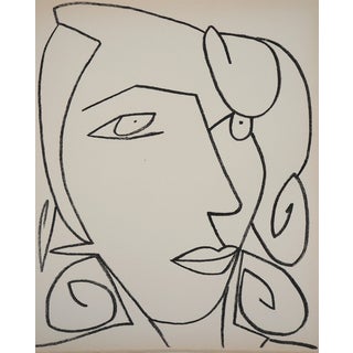 Françoise Gilot, Portrait de femme rêveuse, Lithograph For Sale