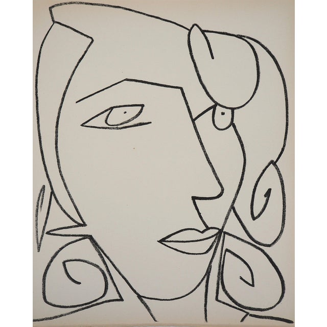 Françoise Gilot, Portrait de femme rêveuse, Lithograph For Sale