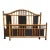 Vintage Baker Furniture Bamboo Coastal King Bed Frame Headboard Black Lacquer For Sale