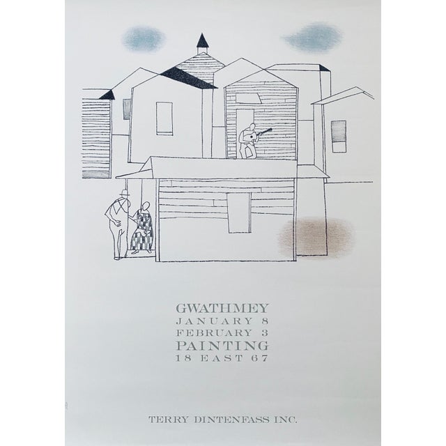 Robert Gwathmey, Vintage Lithograph Poster Robert Gwathmey Terry Dintenfass Gallery NYC For Sale