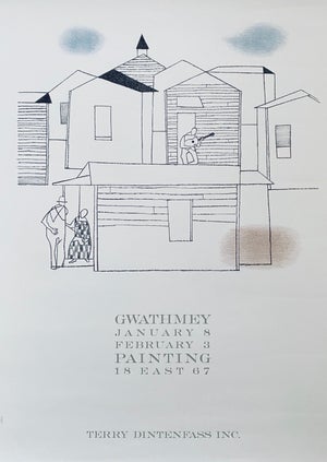 Robert Gwathmey, Vintage Lithograph Poster Robert Gwathmey Terry Dintenfass Gallery NYC