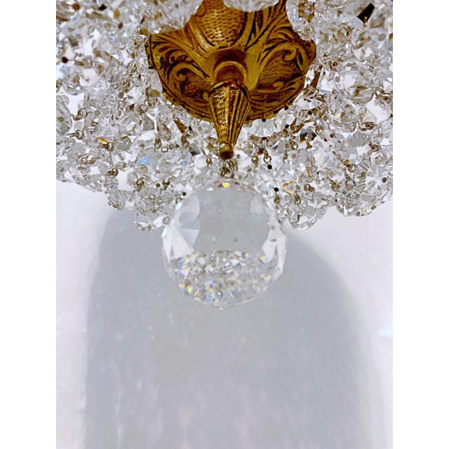 Brass 1950s Italian Brass Basket Chandelier For Sale - Image 8 of 10