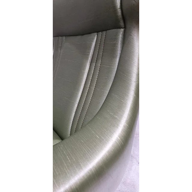 Mid-Century Lounge Chair in Sky and Wood, 1960s For Sale - Image 6 of 13