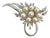 Vintage Sterling Silver Akoya Cultured Pearl Cluster Brooch For Sale
