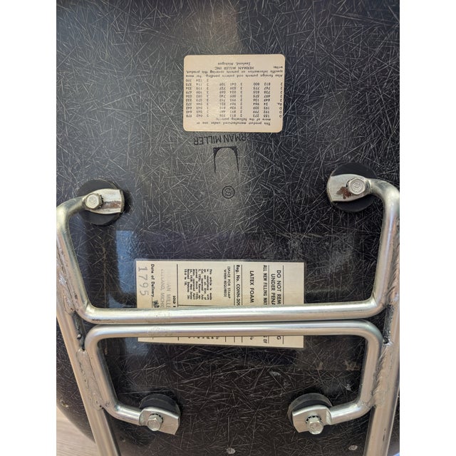 1970s Pair of Red Eames Herman Miller Padded Arm Shell Chairs For Sale - Image 16 of 16