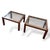 Glass Mid-Century Modern Italian Walnut and Smoked Glass Coffee Tables, Set of 2 For Sale - Image 7 of 8