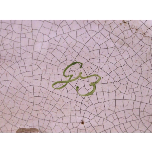 19th Century French Desvres Faience Platter With Tavern Scene Signed Teniers For Sale - Image 12 of 12