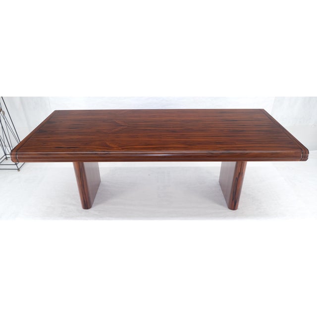 Super Slick Low Profile Rosewood Mid Century Modern Dining Table 2x20” Leaves For Sale - Image 14 of 18