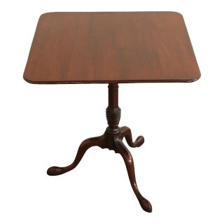 Kittinger Colonial Williamsburg Collection Mahogany Tilt Top Side Table For Sale