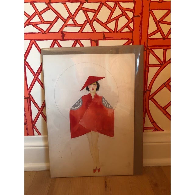 Vintage Chinese Costume Watercolor By Lester Design Company Chairish