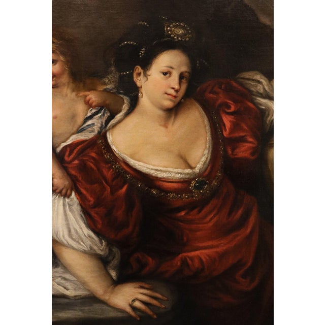 Baroque Workshop of Francesco Cairo, Queen Artemisia, 1670, Oil on Canvas For Sale - Image 3 of 15