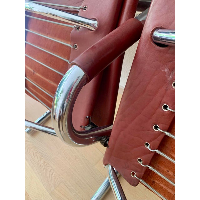 Bauhaus Cinema Series Chrome & Leather Armchair Bench Cinema by Pfalzberger, 1970s For Sale - Image 14 of 18