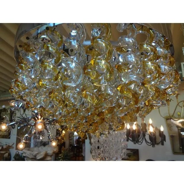 1960's Murano Glass Chandelier by Mazzega For Sale In Houston - Image 6 of 12