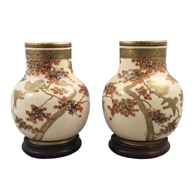 Japanese Meiji Satsuma Vases by Kinkōzan, Kyoto, 1900s, Set of 2 For Sale - Image 10 of 18