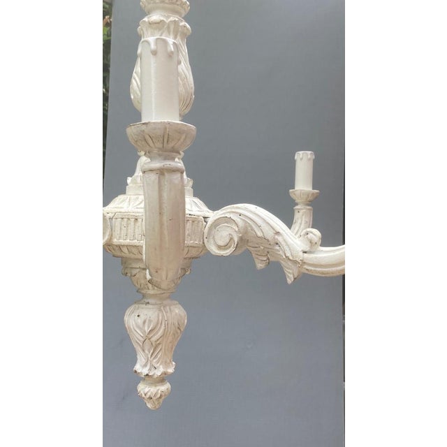 Florence Chandelier in Wood, 1960s For Sale - Image 4 of 11