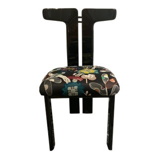 1970s Pierre Cardin Lacquer Chair With Pierre Frey Fabric For Sale