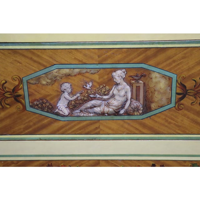 Robert Irwin Satinwood & Paint Decorated Neoclassical Dresser / Chest For Sale - Image 12 of 17