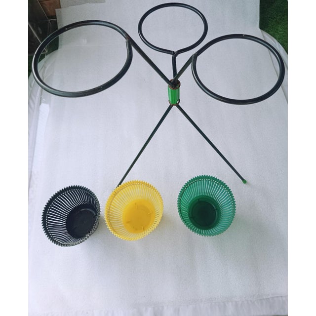 Vintage Tripod Plant Stand in Lacquered Metal, 1950s For Sale - Image 6 of 18