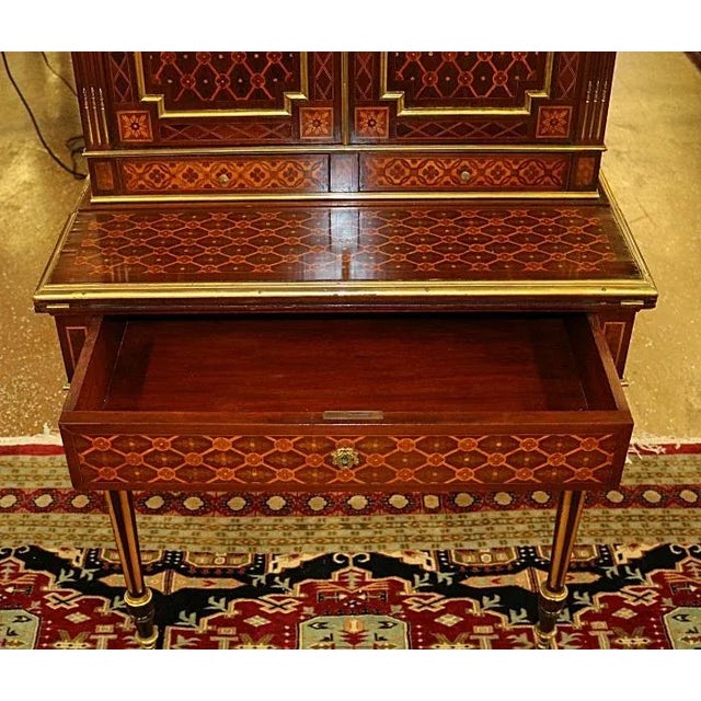 ​19th Century French Rosewood Inlaid Louis XVI Ladies Desk Bonheur Du Jour For Sale - Image 11 of 13