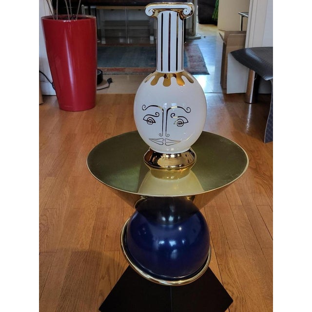 Ceramic French White and Gold Porcelain Carafe by Vincent Darré for Monoprix For Sale - Image 7 of 8