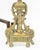 Early 20th Century French Empire Style Brass Chenets, Pair For Sale - Image 5 of 7