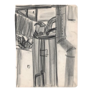 1950s Virginia Spencer Industrial Drawing For Sale