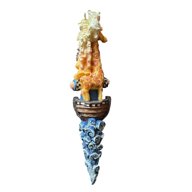 1990s Attributed to David Frykman Noah’s Ark Stacked Ornament For Sale - Image 4 of 4