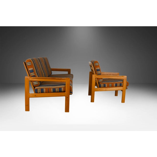 1970s Mid-Century Vintage Danish Teak 3-Seat Sofa and Armchair For Sale - Image 5 of 15
