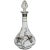 Early 20th Century Clear Over Opal Cased Glass Bottle With Silver Overlay For Sale