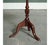 Brown Vintage Green Leather Side Table with Tripod Feet For Sale - Image 8 of 13