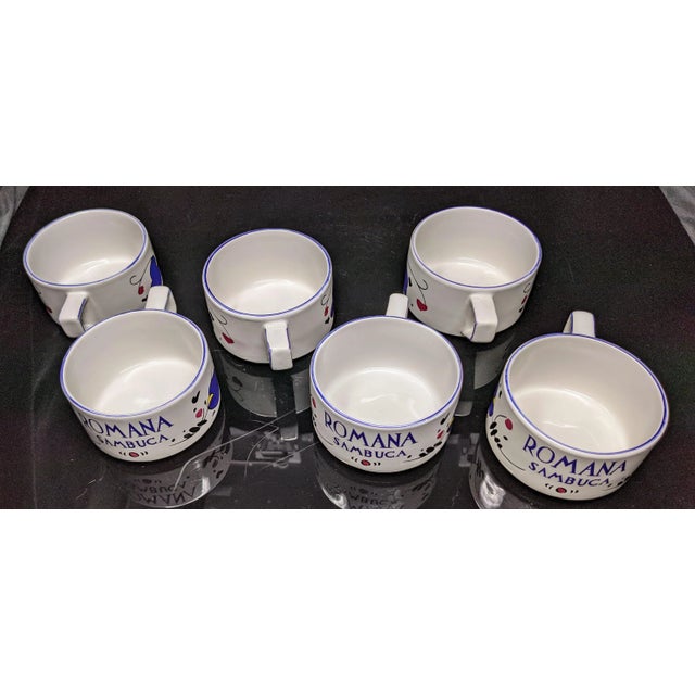 Ceramic Vintage 1990s Romana Sambuca Ceramic Coffee Cups - Set of 6 For Sale - Image 7 of 8