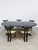 Mid-Century Extendable Dining Table and T-Shaped Chairs in Black Oak, 1970s, Set of 5 For Sale - Image 4 of 8