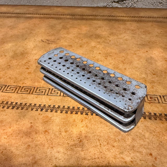 Metal Vintage Metal Drill Bit Index Stand For Sale - Image 7 of 8