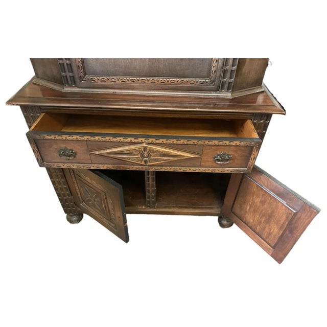 Rare 1920s Baker Furniture Antique Spanish Revival Walnut Liquor