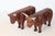 Mid-Century Folk Art Hand-Carved Wooden Bull Sculptures For Sale - Image 16 of 16