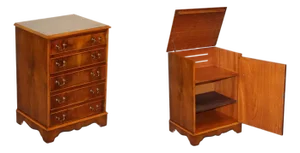 Vintage Chest of Drawers in Wood