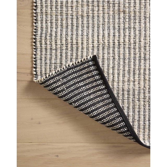 Angela Rose x Loloi Colton Ivory / Black 18" x 18" Sample Rug For Sale In Dallas - Image 6 of 9