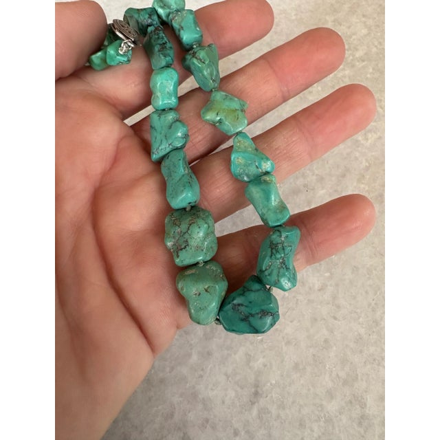 Vintage American Turquoise Beaded Necklace For Sale - Image 4 of 5