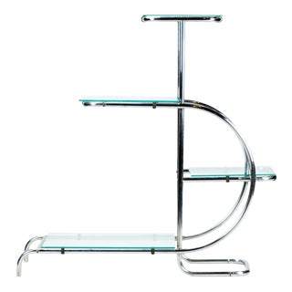 1930s Bauhaus Chrome-Plated Tubular Steel Étagère For Sale